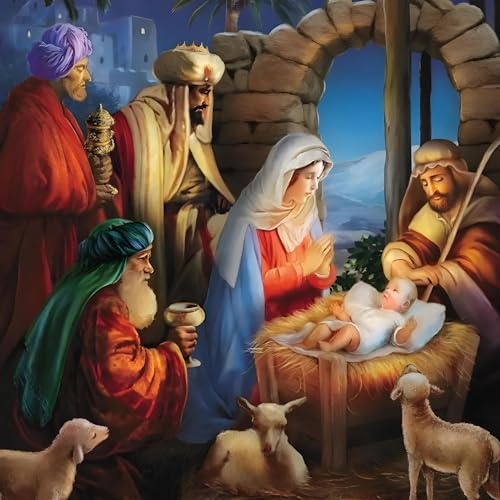 Tarjetas de Navidad benéficas, paquete de 10 unidades, Marie Curie, BHF, Age UK, NSPCC, Sociedad de Alzheimer y samaritanos, diseño religioso artístico, fabricadas en el Reino Unido, ecológicas
