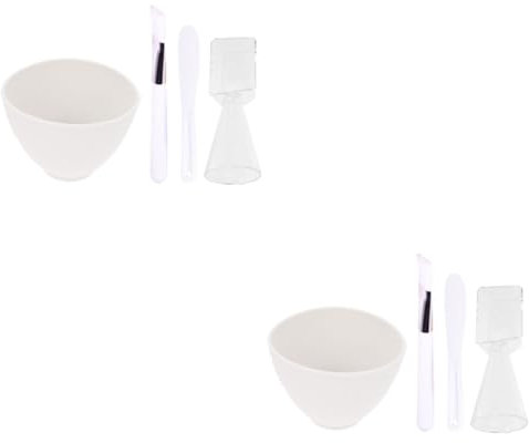 Mikinona 2sätze Diy Silikon Masken Schüssel Pinsel Und Löffel Teiliges Für Gesichts Und Haarmasken Langlebige Und Praktische Maskenmischschale Für Beauty-anwendungen