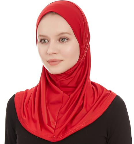 Ayisah Amira Hijab, muslimsk huvudduk för damer, Ready To Wear-scarf i ett stycke, hijab-sjal för kvinnor, Bordeaux, one size