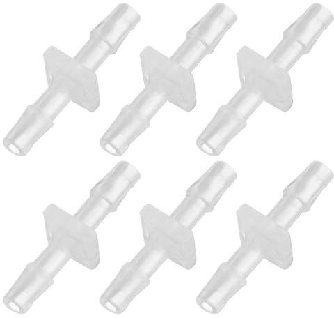 PATIKIL 6 Pcs 1/9 - 1/8 Accesorios De Manguera De Plástico Kit De Junta | Reductor De Tubo, Adaptador De Tubería, Unión Empalmadora, Para Sistema De Aire Gas Tubo De Acuario Bomba