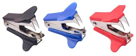 3 Stück Heftklammerentferner,Metall Entklammerer,Entklammerer Enthefter,Schwiegermutter Klammer,Heftklammern Entferner,für Bücher, Zeitungen, Geschenkpapier, Broschüren (Zufällige Farbe)