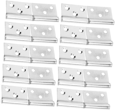 NUOBESTY 10pcs Stainless Steel Flag-Shaped Lift Off Hinges for Doors and Cabinets, Detachable Design with Portable Installation, Heavy Duty Door Hardware Suitable for Household Use