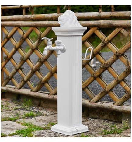 YPIOUREN Columna De Agua Vertical For Jardín Exterior, Fuente De Riego Vertical Anticongelante,Columna De Agua Para Jardín,de Acero Inoxidable 304, For Riego De Jardines Y Lavado(112cm/44in,B)