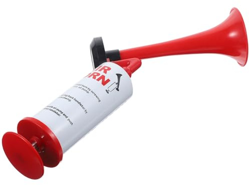 TOPBATHY Handdruck Air Horn Lautes Lufthorn für Fußball Sportfeiern Rotes Signalhorn als Fanartikel für Stadion Handpuster Tröte für Partys und Events