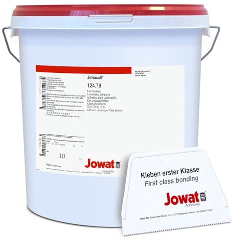 Jowat Jowacoll 124.79 Flächenleim 10 kg – PVAc Holzleim für Furnier-, Flächen-, Türblatt- & Schichtstoffverklebung inkl. Leimspachtel
