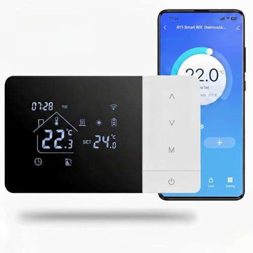 Termostato Digitale WiFi Programmabile con Smartphone: Controllo Vocale Alexa per un Comfort Intelligente e Personalizzato