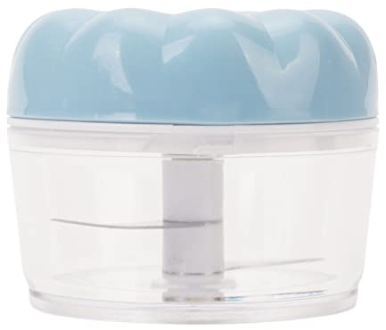 Stylebest Vitlökshackare Mini Säker Effektiv Vitlöksfärs för Kök 9x7cm Transparent Design Giftfria Material (Blå)