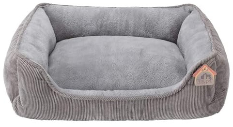 Hollypet Letto per Gatti e Cani di Piccola Taglia, Cuccia per Cuccioli, Morbido Lettino per Animali Domestici, Grigio (55 * 45 * 15cm)