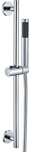 GLYYRLR Brausestange, Duschstange 304 Edelstahl Brausestange Verstellbar Duschkopf Stange Wandstange Brausestangenset mit 1.5M Brauseschlauch,Chrome
