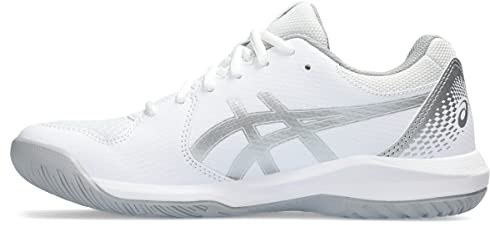 ASICS Dedicate 8 Mujer Zapatos de Tenis Blanco Plata