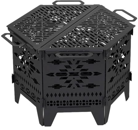 Celuicion Puits d'incendie portatifs, Foyer extérieur | Poêle à Bois, poêle de Patio Multifonction pour Camping, Chauffage extérieur, Barbecue, feu de Camp et Pique-Nique