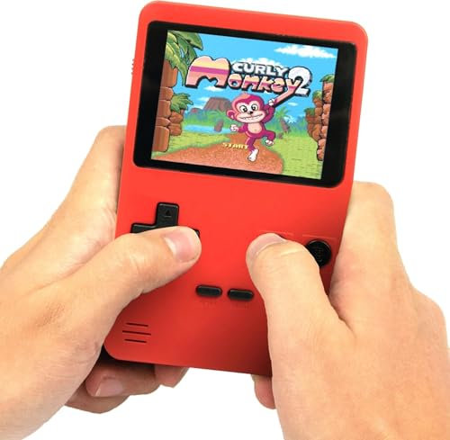 Console portable avec jeux d'arcade | Mini console de jeux rétro | 400 jeux en 1 | Portable jeux classiques cadeau de Noël | Super Console Rétro Game pour enfants et adultes | Rouge