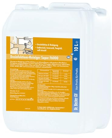 Dr. Becher Desinfektions-Reiniger Super F6000-10 Liter | Kanister (10 l)