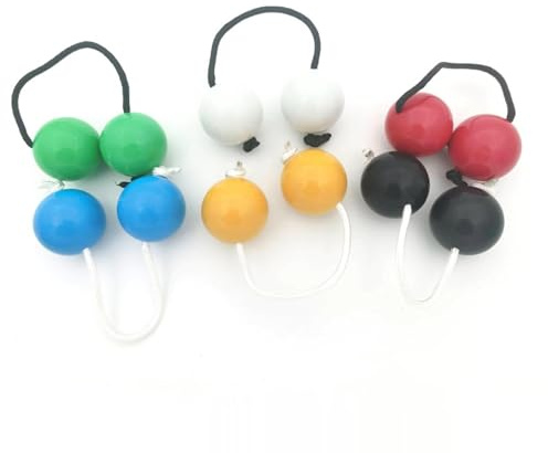 ASALATO SHAKERS - Bola de Kashaka rítmica de 2 piezas | Adultos y adolescentes Instrumento de percusión Bola de agitadores para la recogida | Hoja de madera de rítmica asalada