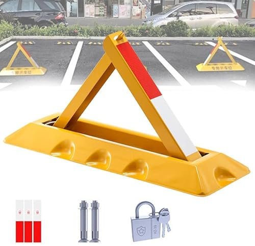 Parkplatzsperre Poller, Absperrungen Klappschloss, Hochleistungs-Sicherheitspoller(48CM)