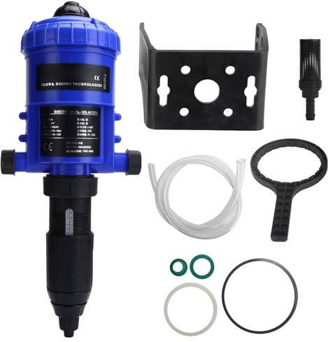 Inyector de fertilizante Proporcador químico Dispositivo de dosis Bomba proporcional para riego agrícola y cría de animales Hecho de material PP de Tamaño de 42x17.5 cm