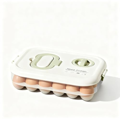 FINELYCR Boite a Oeufs, Boite a Oeufs en Plastique, 24 Compartiments Range Oeuf, Rangement Oeuf, pour Conserver les Œufs Dans les Réfrigérateurs et les Placards
