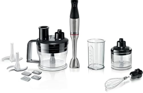 Bosch ErgoMaster - Mixeur plongeant série 6, 1200 W, acier inoxydable, MSM6M871