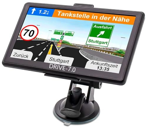 GABITECH 7 Zoll GPS Navigationsgerät Drive 7.0 Navi für LKW, PKW, Wohnmobil, lebenslange Updates