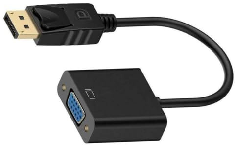 LIGIGWASH High-resolution to Vga Adapter Male to Female Video Converter for Monitor Laptop Projector Display Port Vga Cable Compatible with Desktop Computer