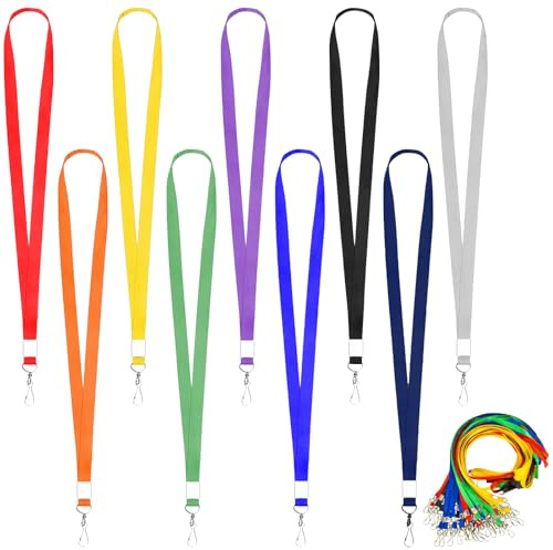 Ferizzia 30 Pièces Couleur Cordon Clef Cou, 45 cm Tour de Cou Badge
