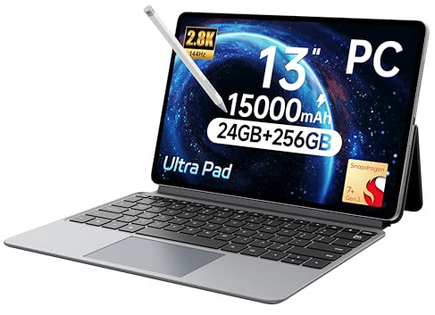 ALLDOCUBE Ultra Pad - Tablet de 13 Pulgadas con Teclado y lápiz, 2880 x 1840 Pantalla 144 Hz, Android 15 Snapdragon 7+ Gen3, Tableta Gaming de 24 GB RAM+256 GB ROM, 8 Altavoces, WiFi 6/BT 5.4/NFE