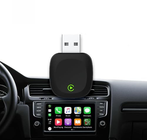Adattatore CarPlay Wireless Adattatore Android Auto, Converte CarPlay cablato in Wireless, Connessione Veloce e Stabile senza Ritardi, USB/Type-C Plug & Play, Compatibile con iOS 10+ e Android 11+