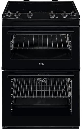 AEG 6000 SurroundCook CIX6500ABB 60cm Double Oven Electric Cooker - Black - A Rated
