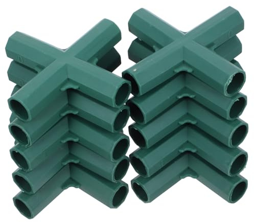 Gatuida 10pezzi Giunti per Tubi in Plastica da Connettori per Telai da Giardino Raccordi per Strutture per Pali da Giunti per Tubi per Irrigazione Fai da Te