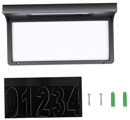 SEWOART Segnaposto Numeri Civici Solare con LED Freddo Lampada da Parete per Esterni Giardino e Cortile Luce Notturna Autonoma per Indirizzi Casa