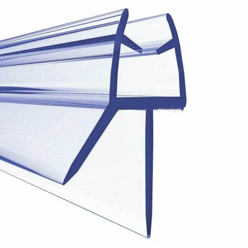 2 joints d'étanchéité pour porte de douche en PVC 4-6 mm, joint bas de porte en verre, 50 cm - 17 mm