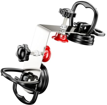 LIANFOND Setter di cuciture in acciaio a 90 gradi per livellare piastrelle in pietra, strumento di allineamento di precisione con ventosa, struttura in acciaio inossidabile, manopole regolabili, per