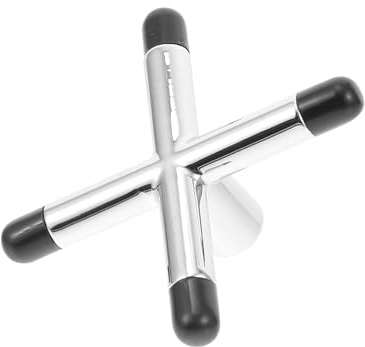 Angoily Support de Queue de Billard en Métal Argenté, Repose-queues de Croix, Pont de Queue pour Billard Américain et Snooker, Accessoire Portable et Léger pour Salle de Loisirs