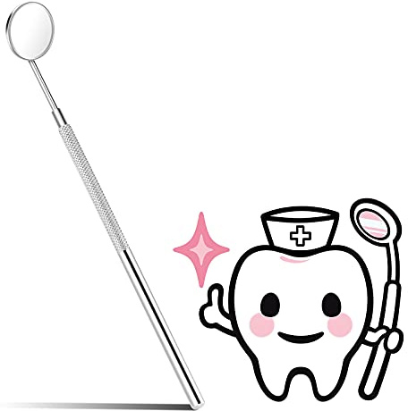 Zahnarztspiegel,Bobury Edelstahl Mundspiegel Dentalspiegel Mund Zahn Inspektion Spiegel Zahnspiegel Speculum Stomatoscope Zahnarzt Werkzeug