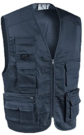 SOTTOZERO Vest med flera fickor, stjärna, arbetsväst, herr, (blå, L)