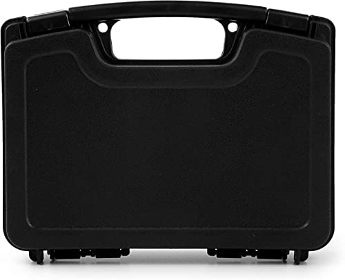VicBre 26x 20 x 8 cm Pistolenkoffer mit Schaumstoffpolsterung Schwarz | Beinhaltet drei Schichten aus Schaumstoff,wasserdicht, staubdicht,stoßfest,ideal zur Aufbewahrung von Handfeuerwaffen