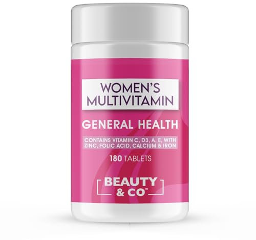 Women's Multivitamin Tablets, Beauty & Co. 180 Tub, Contains 23 Vitamins and Essential Minerals