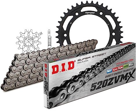 Juego de cadena DID de acero 520ZVM-X/118 remache para KTM EXE Super Enduro Moto EXC Sixdays 125/250 ccm Bj. 2000-2017