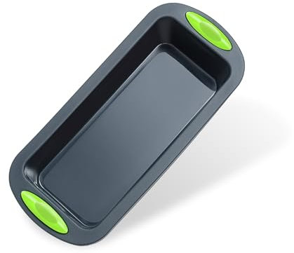 NCOALE Moldes Silicona Reposteria, Molde Rectangular de Silicona para Bizcocho Antiadherente Moldes Silicona, sin BPA, para Pasteles y Panes, Tostadas (Gris Oscuro, 28 x 12 x 6,5 cm)