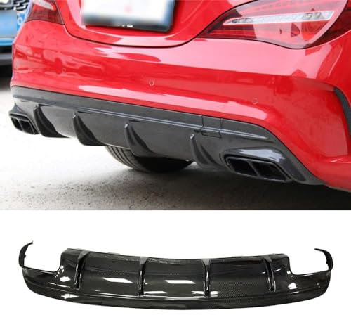 Auto Heckstoßstange Lippe Diffusor Spoiler für Mercedes Benz CLA Class W117 C117 2013-2019, Auto Heckspoiler Heckdiffusor Unterlippe Stoßfängers Kratzfest Schützen Karosserie Zubehör