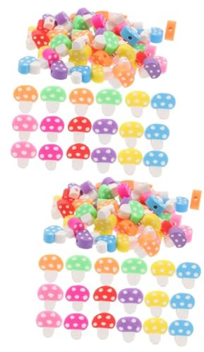 Tofficu 400stücke Bunte Polymer Clay Beads Süße Pilz Spacer Beads Für Armbänder Und Für Schmuckherstellung Und Bastelprojekte