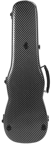 Kolfiberfiolfodral, 4/4 Hårt Skalfiolen Fodral Violin Storage Box med Robust Lås och Hygrometer för 4/4 3/4 1/2 1/8 Storlek Violer