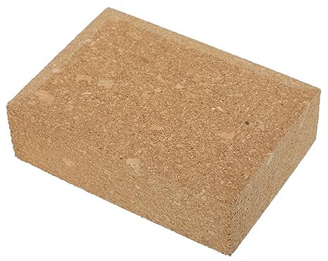 KONTONTY Handcraft Sandpaper Grinding Block and Sand Paper Retaining Tool Cork Pad Small Size for Leather Polishing and DIY Craft Sanding