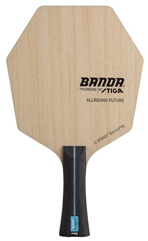 Banda by STIGA Allround Future Cybershape, Master – Sexkantig bordtennisstomme med 5 lager trä, stor optimerad sweetspot – För spelare som vill limma sitt eget racket