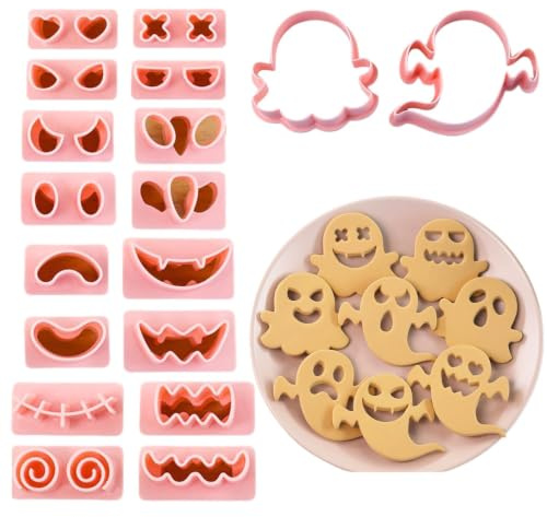 Juego de cortadores de galletas de Halloween | Para galletas, fondant, masa, sándwiches y proyectos de repostería