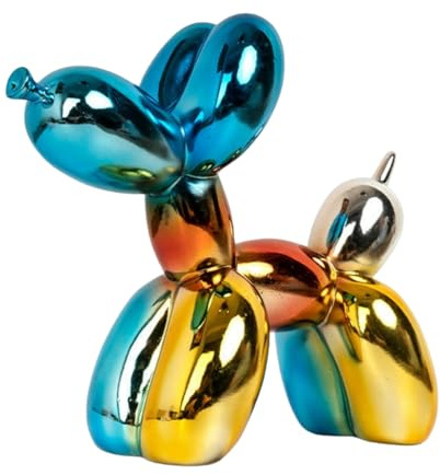 YOYUMI Cane Palloncino Scultura Ornamenti decorativi moderni e di lusso per ufficio domestico in resina con superficie elettrolitica colorata e lucida