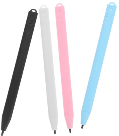 Lcd Writing Tablet Pen Set 4pcs Plastic Stylus for Kids | Lightweight, Comfortable Grip, High Precision Drawing, Universal Compatibility for Home and Summer Camps