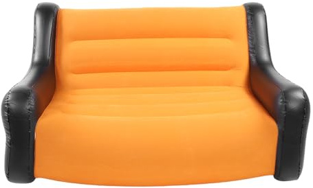 Aufblasbares 2-Sitzer-Sofa, Aufblasbare Couch, Luftsofa mit Beflocktem PVC, für Wohnzimmer, Hinterhof, Terrasse, Außen- und Innenbereich, 150 Kg Tragkraft