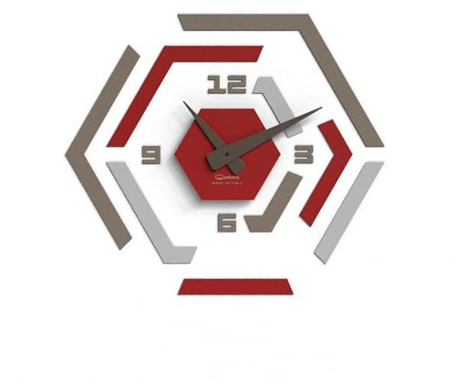 Giallobus - Orologio da Parete Adesivo Modulare Geotime - Hive - Legno Mdf - Geotime - 04H_Umbrella - Orologio da parete moderno - Numeri adesivi 3d - Costruzione modulare