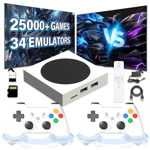 G8 Console Retro Game Stick Giochi Retro 128G, 25000+ Giochi 34 Emulatori Console di gioco Retrò con Sistema Android,Giochi 3D,Uscita 4K HD,Doppio Controller Wireless 2,4 GHz,Plug & Play Videogiochi
